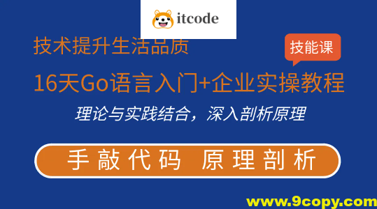 16天Go语言入门+企业实操教程