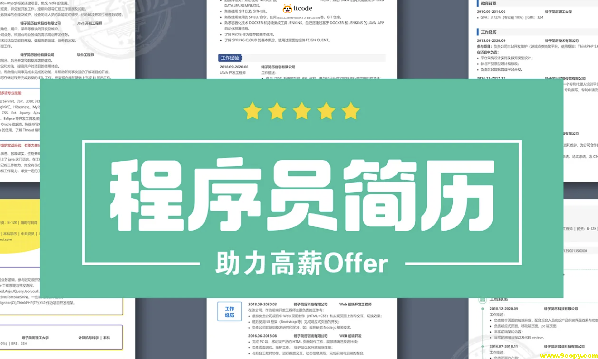 最新IT程序员等简历模版