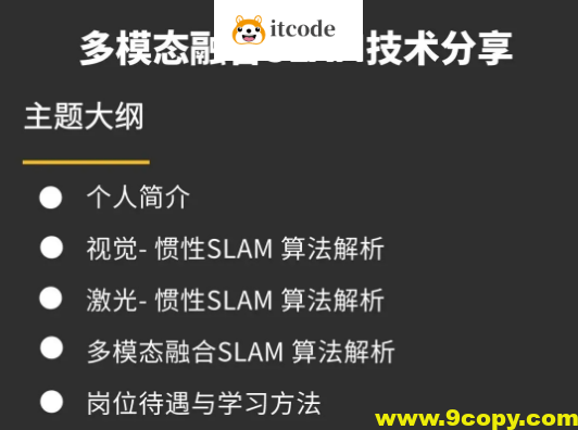 视觉工坊-多模态融合SLAM技术分享